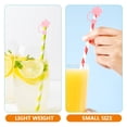 thumbnail image 3 of IBASETOY 12Pcs Reusable Pink Silicone Straw Tips Cover Straw Dust Plugs for Events, 3 of 7