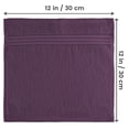 thumbnail image 2 of Juego de paños Utopia Towels Premium, 100% algodón, 30 x 30 cm, color ciruela, 2 of 8
