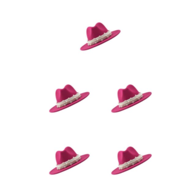 Sombrero Fedora Minnieouse de Cachemira para mujer ala ancha Rosa rojo