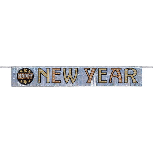 Foil Fringe New Year S Banner Walmart Com Walmart Com