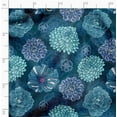 thumbnail image 2 of Soimoi Floral Print - Blue, Premium Cotton Cambric Fabric - Medium Weight Material For Quilting, Kurtis, Blouse, Kids Clothing, Tunic, Curtains - 42" Inch Wide, 1 Yard, 2 of 6
