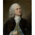 thumbnail image 2 of Perronneau, Jean-Baptiste 26x31 Gold Ornate Wood Framed with Double Matting Museum Art Print Titled - Charles-Francois Pinceloup de la Grange, 2 of 4