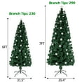 thumbnail image 2 of 6FT Fiber Optic Christmas Tree with 230 Branches and Snowflake LED Lights, Artificial Xmas Tree with Sturdy Metal Stand, Full Xmas Tree for Holiday Decoration, 2 of 9