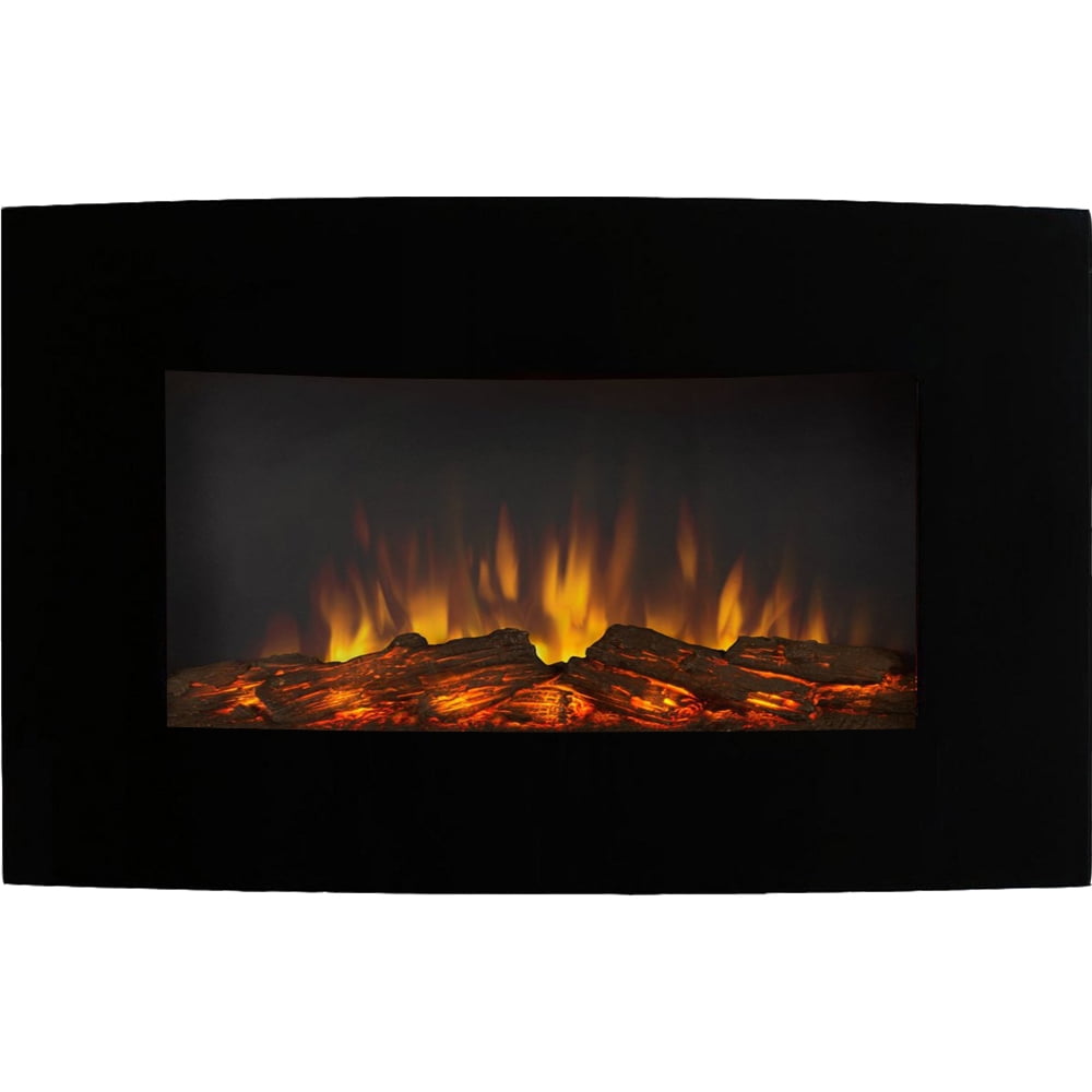 Regal Flame Broadway 35" Log Ventless Heater Electric Wall Mounted Fireplace Better than Wood Fireplaces, Gas Logs, Fireplace In