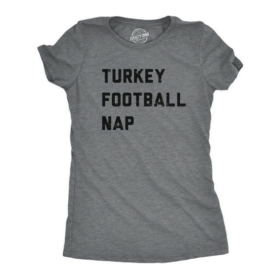 Womens Turkey Football Nap T Shirt Funny Thanksgiving Dinner Tee for Ladies Womens Graphic Tees