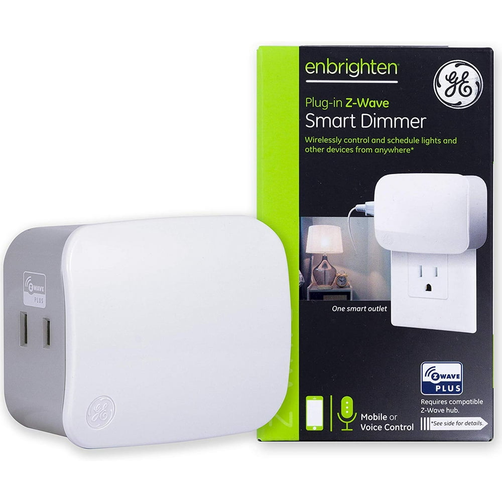 GE Enbrighten ZWave Plus 1Outlet PlugIn Smart Dimmer, ZWave Hub