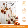 thumbnail image 3 of White Pumpkins Fall Shower Curtains for Bathroom, Thanksgiving Autumn Floral Botanical Waterproof Fabric Shower Curtain, Decorative Bathroom Curtain for Bathtub, 72"x84", No Hooks Included, 3 of 9