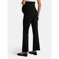thumbnail image 3 of Time and Tru Women's Maternity Flare Pants with Slits, Sizes S-XXL, 3 of 5
