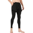 thumbnail image 1 of Pantalones deportivos 2 en 1 para hombre ajustados elásticos absorbentes de humedad transpirables para correr baloncesto, 1 of 8