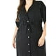 thumbnail image 4 of Vestido camisero de lino Roman Fashion Tallas Extras Negro 36, 4 of 6