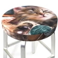 thumbnail image 3 of Naloa Playful Cat Round Bar Stool Cushion Cover 12-14 inch, Fits Kitchen, Office, Restaurant Chairs - 13 inch, 3 of 7