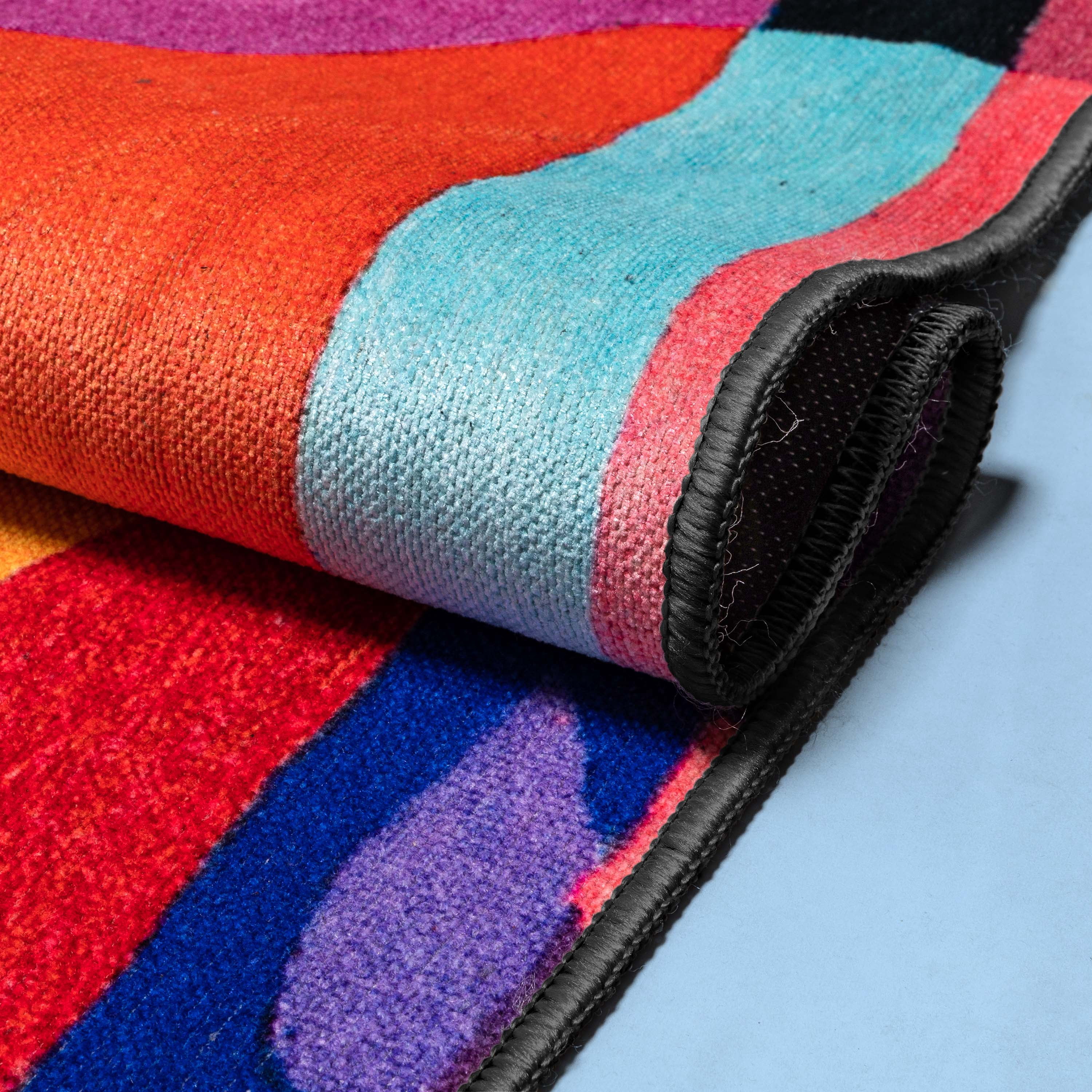 Well Woven x Misha Tyutyunik The Sunday Jungle Collection Aubade Modern Abstract Multi 7'7" x 9'10" Area Rug