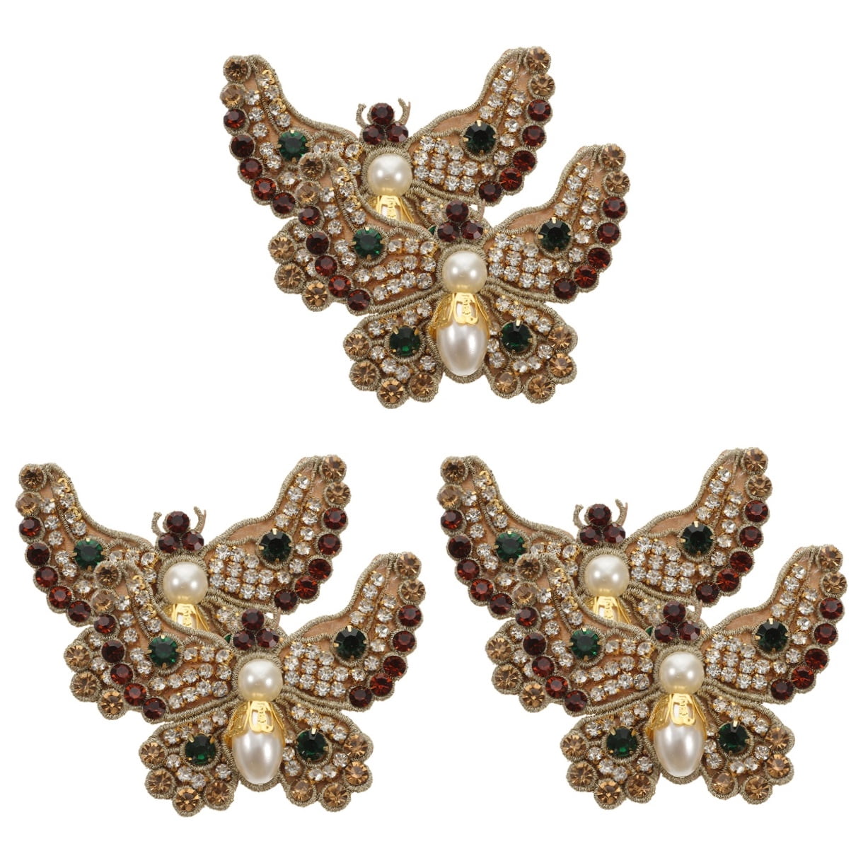 MLINS 6 Pcs  DIY Decorative Applique Iron On Patch Clothing Butterfly Shape Patch Shoes Decorative Patch