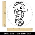 thumbnail image 2 of Kawaii Seahorse Self-Inking Rubber Stamp Ink Stamper - Lime Green Ink - Mini 1/2 Inch, 2 of 7