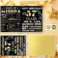 thumbnail image 2 of Tarjeta Jumbo VivaGem 57º Aniversario Negro y Dorado 36x56 cm, 2 of 7