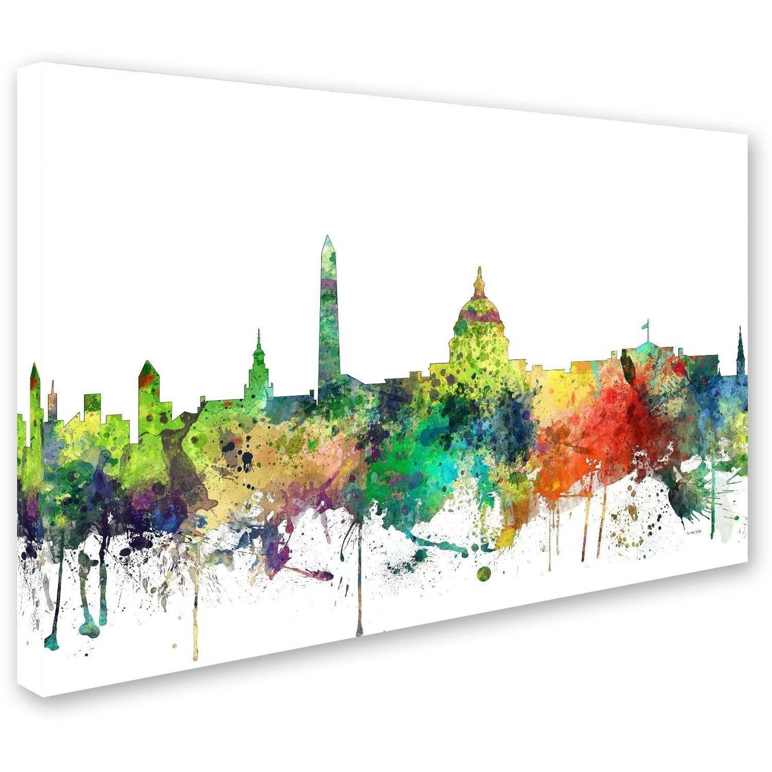 Trademark Fine Art "Washington DC Skyline SP" Canvas Art by Marlene Watson