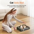 thumbnail image 3 of Cama Ortopédica Pequeña para Perros Lavable: Camas con Respaldo para Perros y Gatos Pequeños, Espuma de Celdas de Huevo, Sofá Impermeable con Funda Removible - Verde Oscuro, 3 of 7