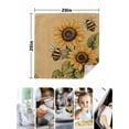 thumbnail image 5 of nqOlkjepod Sunflower Cloth Napkins Set of 6 Reusable Dinner Napkins, Vintage Bee Summer Floral Rustic Cocktail Napkin Washable Table Napkins for Wedding/Holiday Party/Baby Shower 20"x20", 5 of 8
