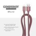 thumbnail image 3 of Liquipel Powertek Corduroy USB-A to Lightning - Pink, 3 of 7