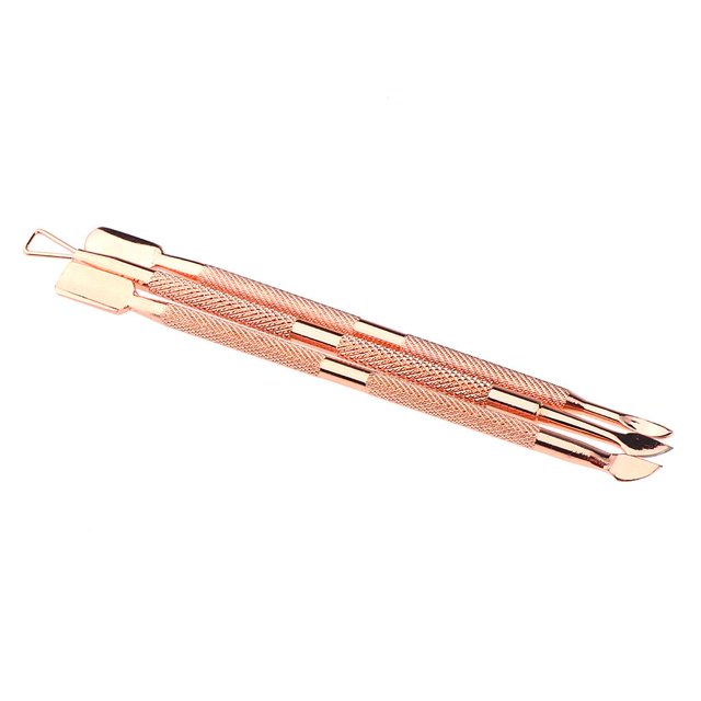 Set De 3 Piezas Para El De Cutícu Y - Empujador De Cutícus De Acero Inoxidable Con Limpiador Para Cutícus En Cuchar Sunnimix Empujador de cutículas de uñas