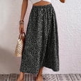 thumbnail image 5 of POIUYTR Summer High Waist Skirts for Women Button Slit Ditsy Floral Long Skirt Casual Vacation Skirts, 5 of 6