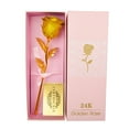 thumbnail image 1 of Color Gold Rose Flower Purple Window Gift Year's Day Gift Gold Foil Rose, 1 of 6