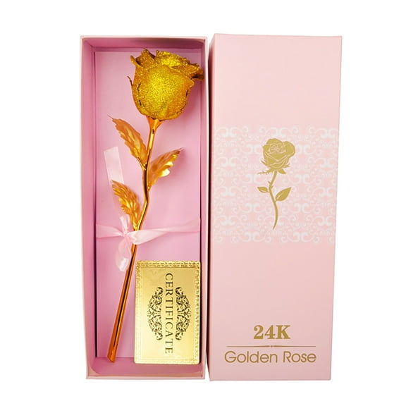 Valentines Day Romantic Gifts for Her 24K Gold Rose, One of a Kind Rose Hand Dipped in 24K Gold Roses to Last a Lifetime