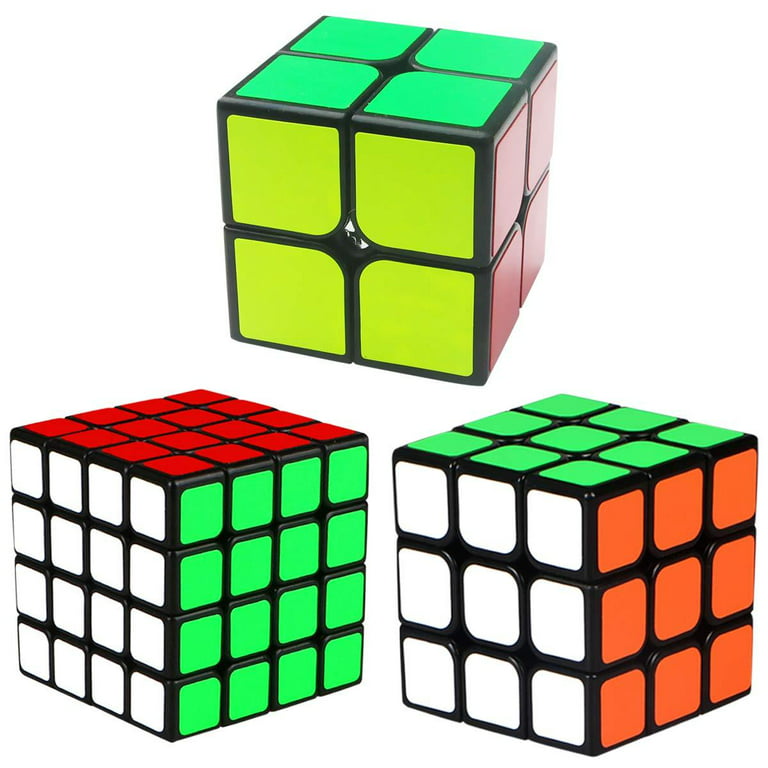 Kit 4 Cubo Mágico 2x2 + 2x2x2 + 3x3x3 + Pirâmide Magic Cube em