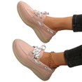thumbnail image 6 of Willtoo Women's Low Top Canvas Shoes Lace Up Sneakers Lightweight Casual Walking Shoes Comfortable Soft Sole Non Slip Orthopedic Sneakers, 6 of 8