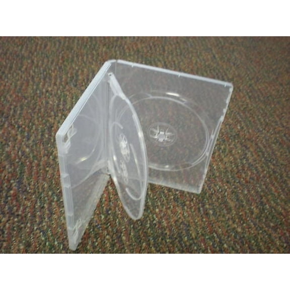10 PCS 14MM SLIM TRIPLE 3 DVD CASE BOXES, SUPER CLEAR - TN3