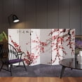 thumbnail image 7 of 4 ft. Short Double Sided Plum Blossom Canvas Folding Screen, 7 of 7