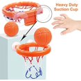 thumbnail image 3 of Juego de aro de baloncesto para niños, mini aro de baloncesto con 3 pelotas, juguete para piscina de verano, juguete para el baño, con ventosa, 3 of 5