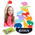 thumbnail image 1 of Juguetes apilables con bloques de madera AULEGU Animal Balance Game para niños, 1 of 6