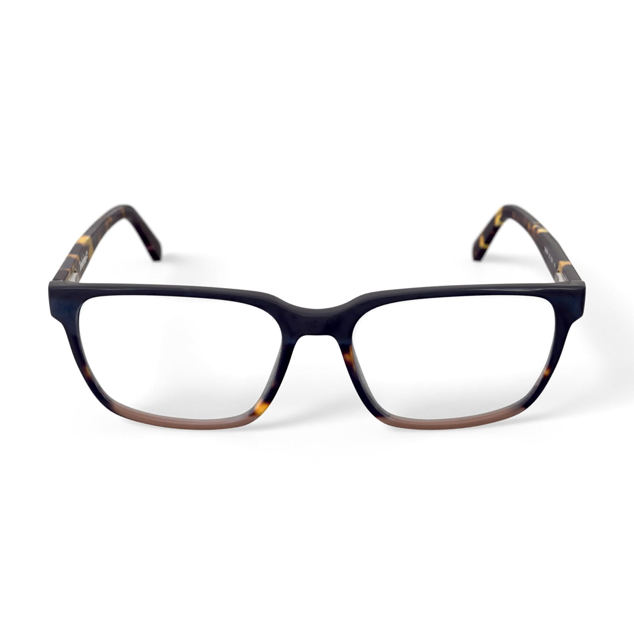Timberland Men's TB1788 Square Prescription Eyeglasses with Case, Blue/Brown