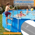 thumbnail image 2 of Ktaxon 3-Step 43" Steel Above Ground Pool Ladder, Heavy Duty Non-Slip, Gray, 2 of 11