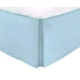 thumbnail image 3 of Pleated Bed Skirt, Ruffled Pleated Size Bed Skirt - 100% Microfiber Fabric, Pleated Bed Skirt Full XXL Size College Pleated Bed Skirt 12" Drop - Light Blue Solid., 3 of 4