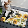 thumbnail image 4 of Retro Farmhouse Floral 2'x3' Washable Rug, Yellow Sunflowers Cows Butterfly Wood Non-Slip Soft Doormat Area Rugs for Entrance Bathroom Bedsides, Carpet for Kitchen Bedroom, Entryway Floor Mat, 4 of 9
