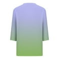 thumbnail image 7 of JIUKE 3/4 Sleeve Shirts for Women Casual V Neck Tunic Top Color Block Loose Fitted Comfy Tees, 7 of 7
