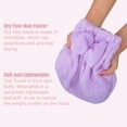 thumbnail image 3 of 2Pcs Coral Fleece Hair Drying Towel Dry Cap Quick Drying for After Bath Drying Hair Purple and Green, 3 of 7