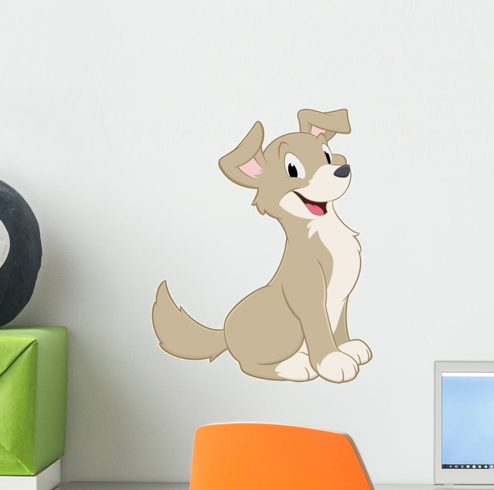 Cartoon Dog Wall Decal by Wallmonkeys Peel and Stick Graphic (12 in H x