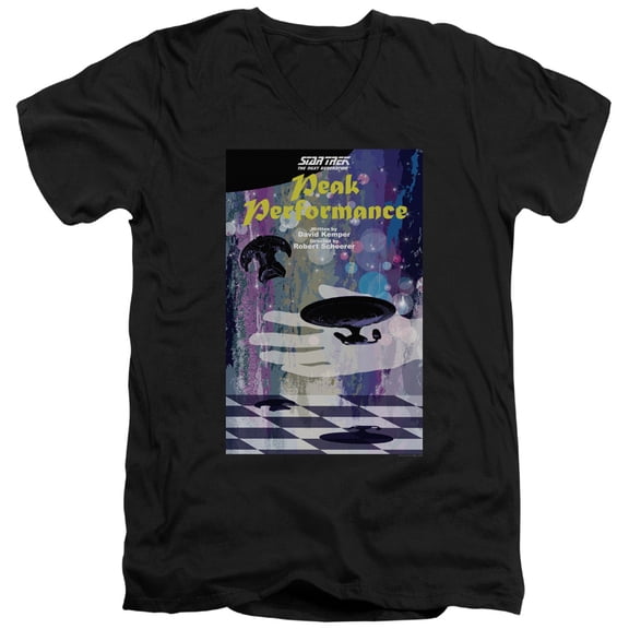 Star Trek - Tng Season 2 Episode 21 - Slim Fit V Neck Shirt - XX-Large