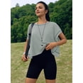 thumbnail image 3 of Camiseta de entrenamiento SENSERISE con espalda abierta de manga corta para mujer, 3 of 5