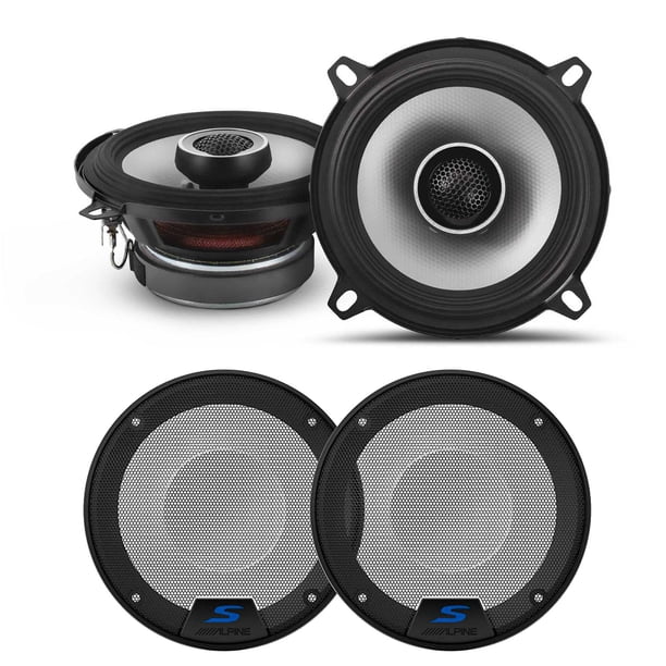 Alpine S2-S50 Serie S Bocinas Coaxiales de 5.25" y Parrilla KTE-S50G de 5.25" Paquete