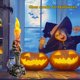 thumbnail image 4 of Calavera Fantasma Sosteniendo Lámpara De Vela Horror Glowing Candle Light Decoración de Halloween con pilas para niños adultos, 4 of 8