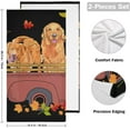 thumbnail image 2 of Dreamtimes Pumpkin Truck Dogs Hand Towels 2 PCS, Ultra Soft and Highly Absorbent, Hello Fall Decorative Fingertip Towel for Home, Bathroom, Kitchen, 28.3"x14.4", 2 of 5