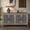 Antique brown + Skeleton+MDF, variant on Vintage Distressed White Farmhouse Sideboard Buffet Cabinet, 4 Decorative Curved Doors Closed Storage Credenza Cupboard,63'' Large Accent Console Cabinet for Entryway, Living Room, Kitchen, Bedroom