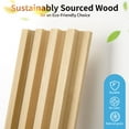 thumbnail image 4 of 4PCS 96''x5.7'' Unfinished Slat Solid Wood Wall Paneling for Interior and Ceiling Decoration,15.2 sqft, 4 of 9