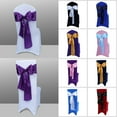 thumbnail image 4 of Cintas para sillas Babenest satinadas, 7 x 108 pulgadas, color morado, 10 unidades, 4 of 8