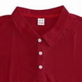 thumbnail image 6 of Polo Shirts for Men Casual Short Sleeve Cotton Pique Buttons down Golf Shirts Quick Dry Classic Fit Performance solid T-Shirt Red XXL, 6 of 9