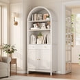 thumbnail image 2 of Danolapsi 73" Tall Arched Farmhouse Storage Cabinet,Freestanding Accent Cabinet with Adjustable Shelves,Modern Wood Display Cupboard for Living Room, Kitchen Pantry, Bathroom & Bedroom, 2 of 8